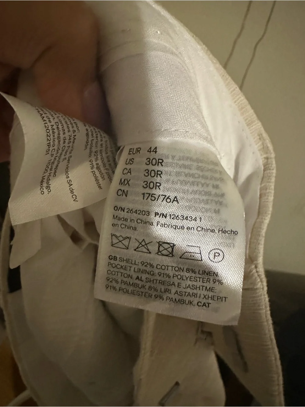 H&M Men’s Loose Fit Linen-blend Suit Trousers